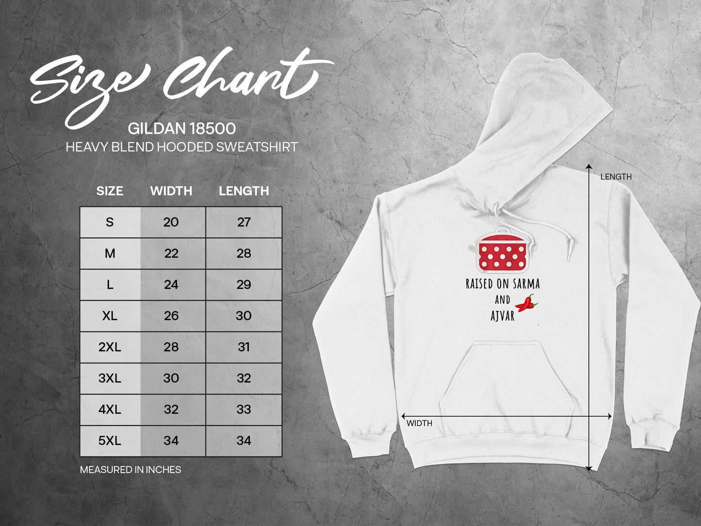 Raised on Sarma and Ajvar Hooded Sweatshirt product