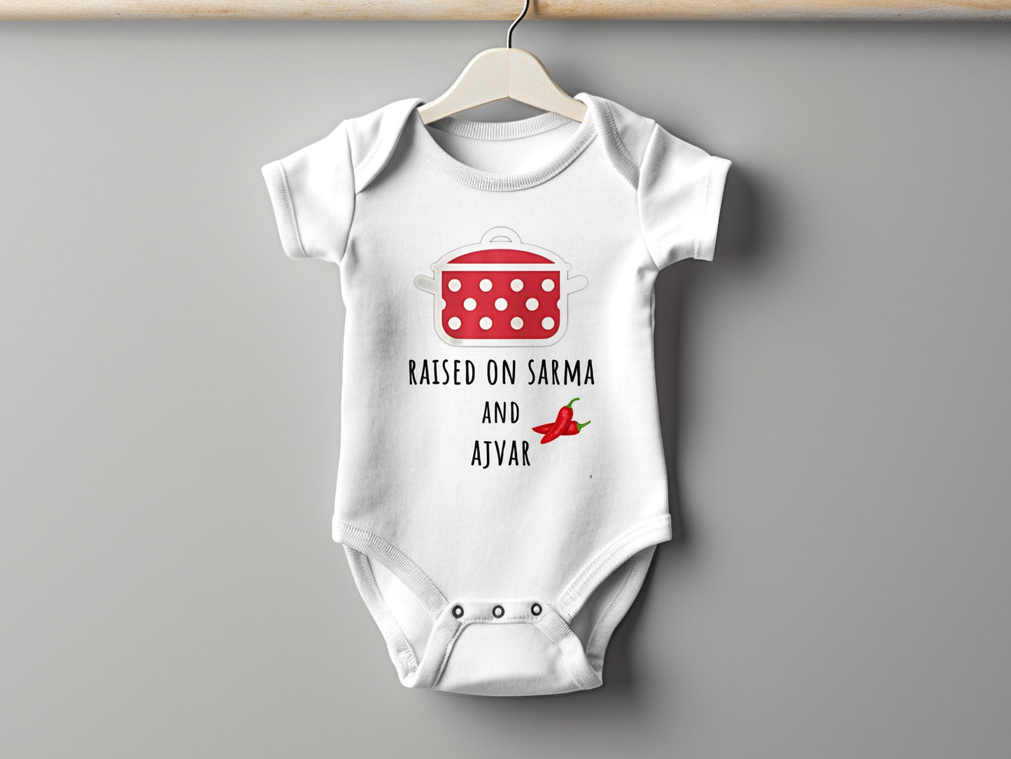 Raised on Sarma and Ajvar Baby Onesie product type