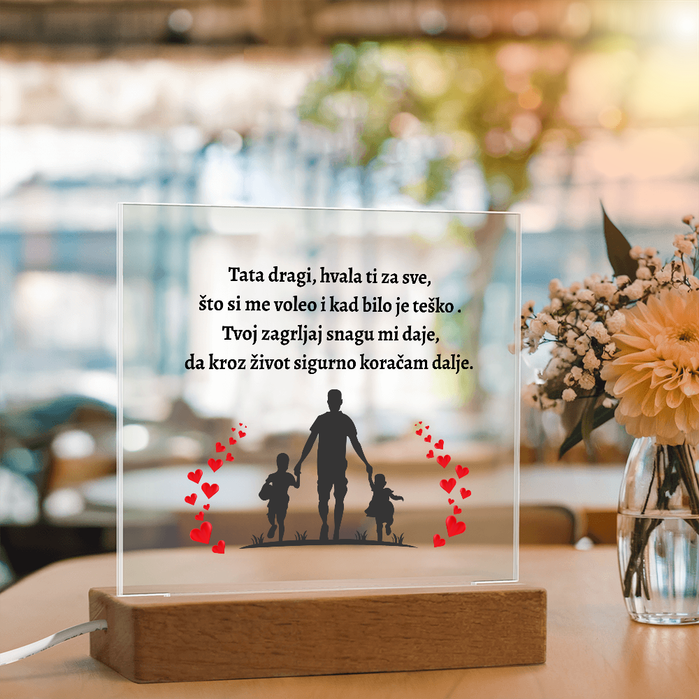 Tata Dragi,Hvala Ti | Dear Dad, Thank You Acrylic