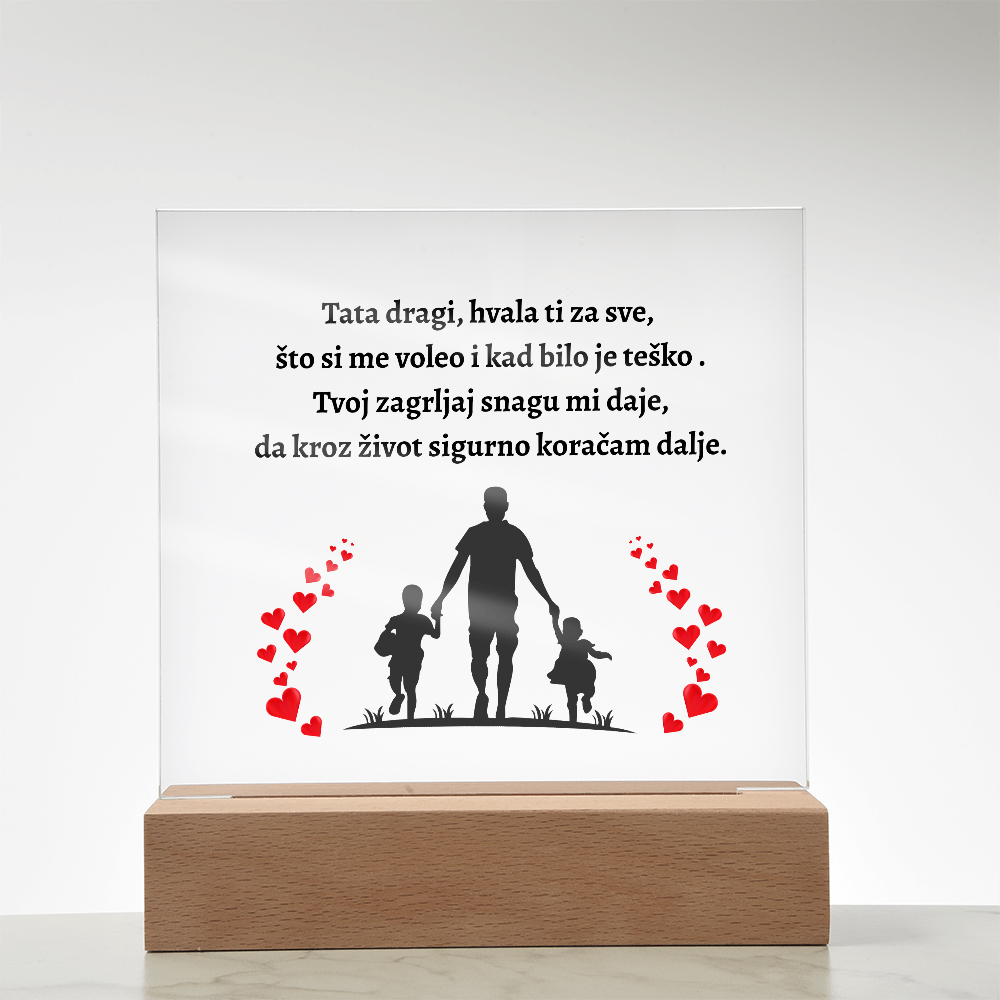 Tata Dragi,Hvala Ti | Dear Dad, Thank You Acrylic