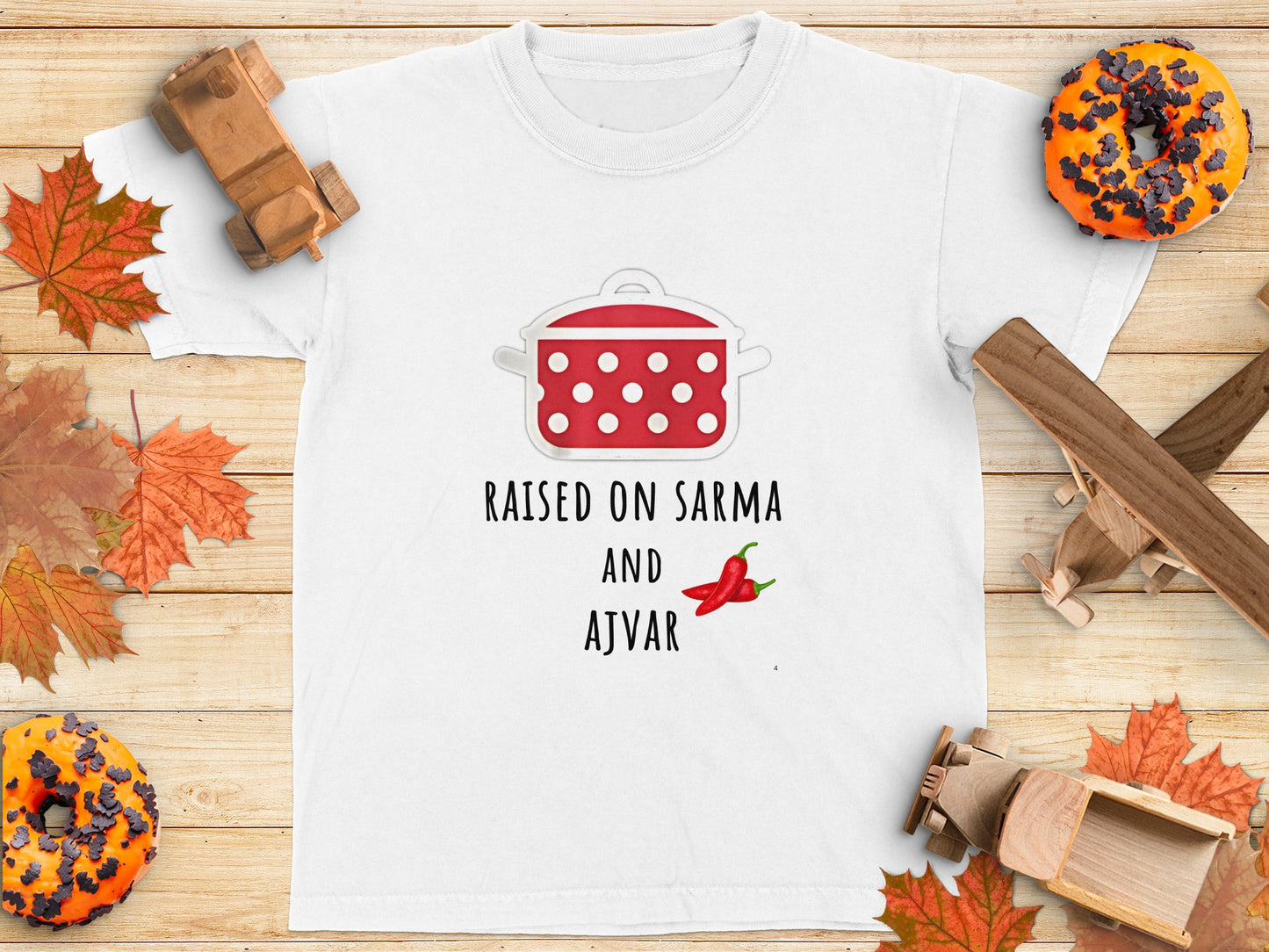 Raised on Sarma and Ajvar White T-shirt product