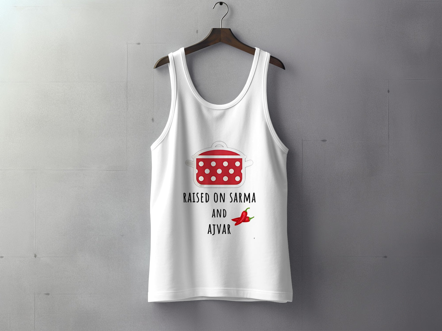 Raised On Sarma And Ajvar Funny Printed Tank Top product
