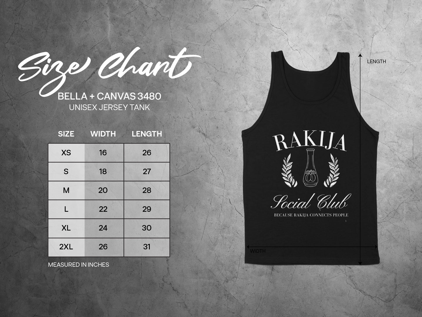 Rakija Social Club Unisex Jersey Tank product type