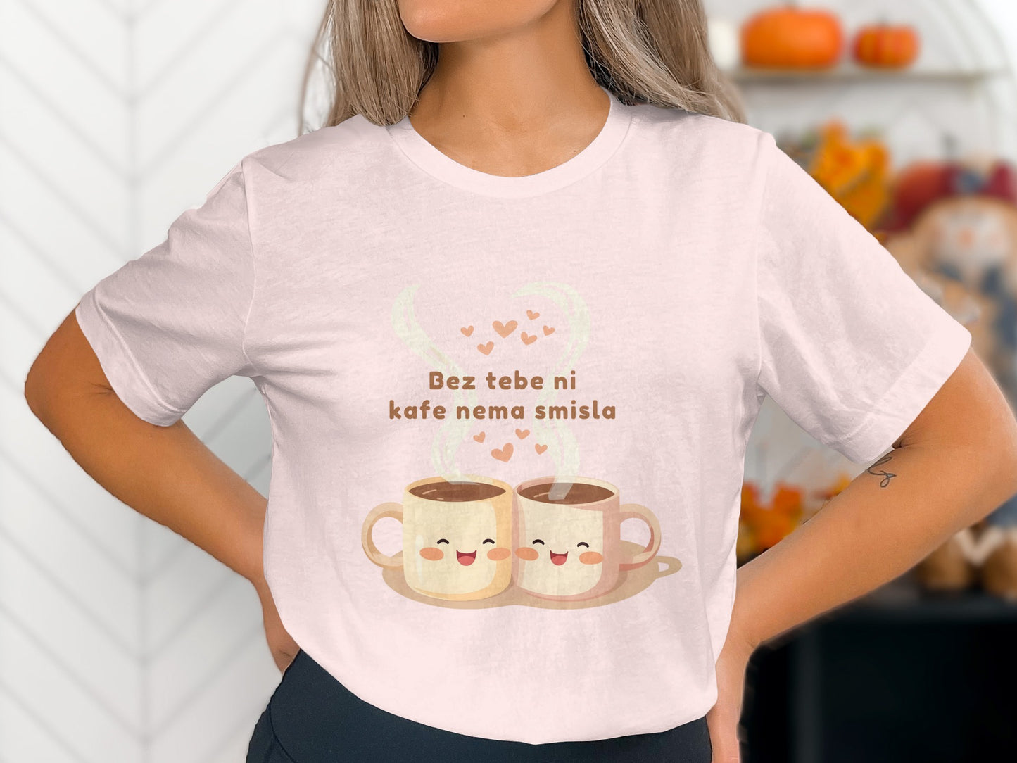Cute Two Coffee Cups Graphic T-Shirt product