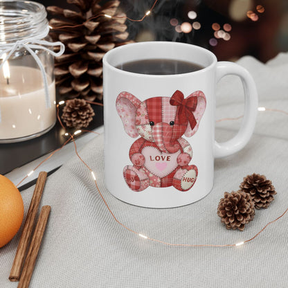 Adorable Elephant Love Hug Mug for Cute Morning Coffee