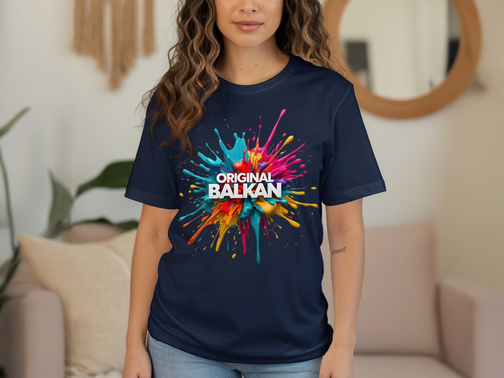 ORIGINAL BALKAN Colorful Paint Splash Graphic T-Shirt product type