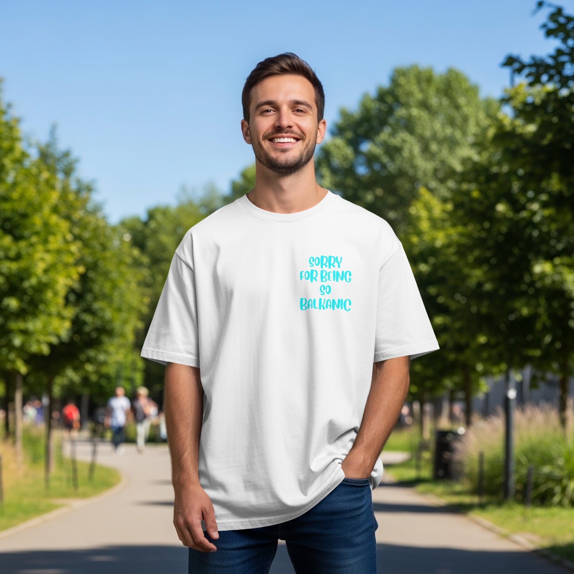 Sorry For Being So Balkanlic White Shirt