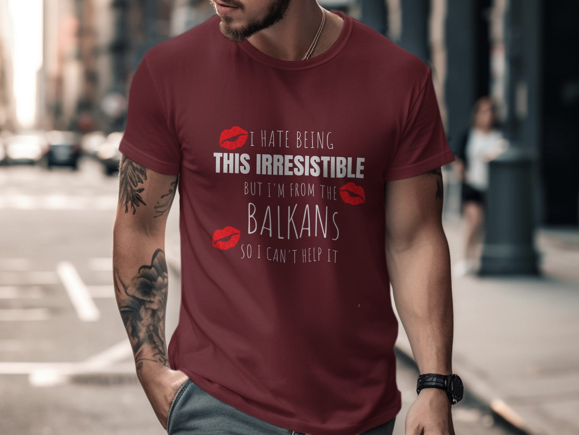 Funny Balkans Irresistible Quote Unisex T-Shirt product type
