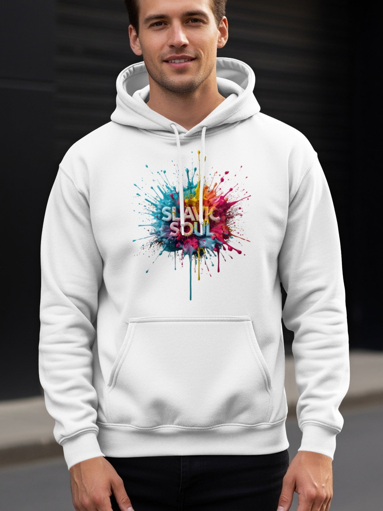 Slavic Soul Colorful Paint Splash Art Hoodie product type