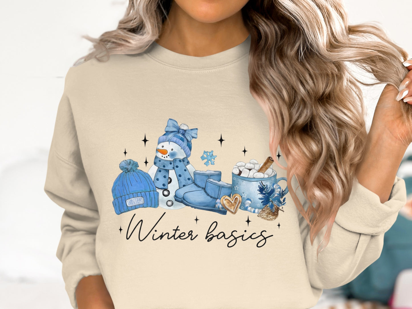 Winter Basics Graphic Sweatshirt Winter Fashion