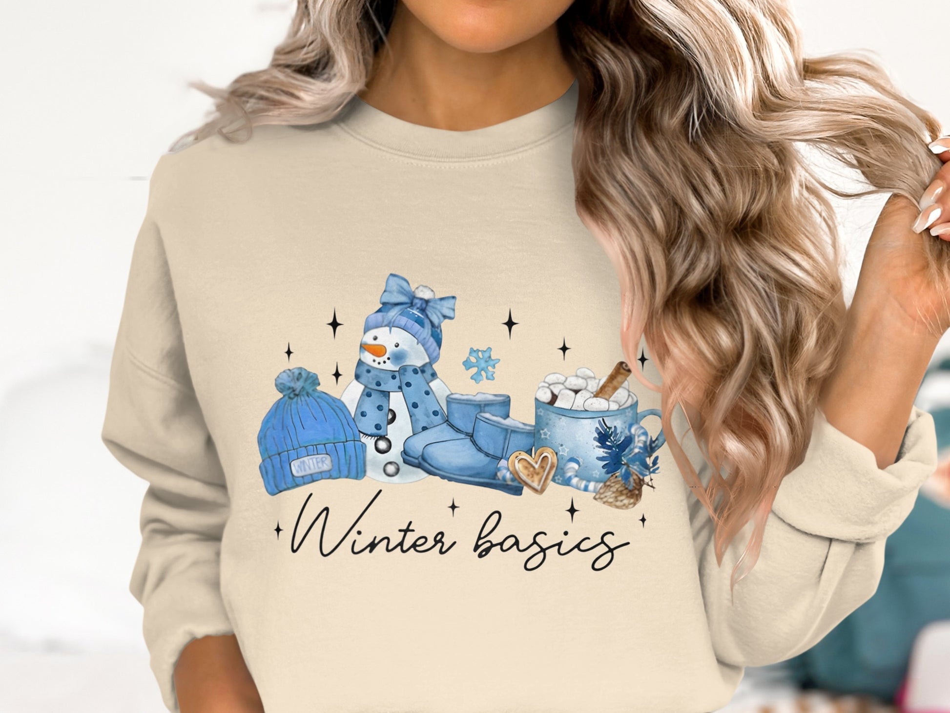Winter Basics Graphic Sweatshirt Winter Fashion