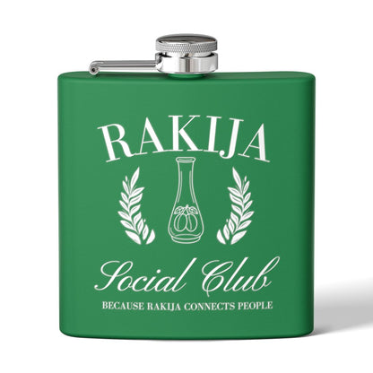 Rakija Social Club Flask Because Rakija Connects People