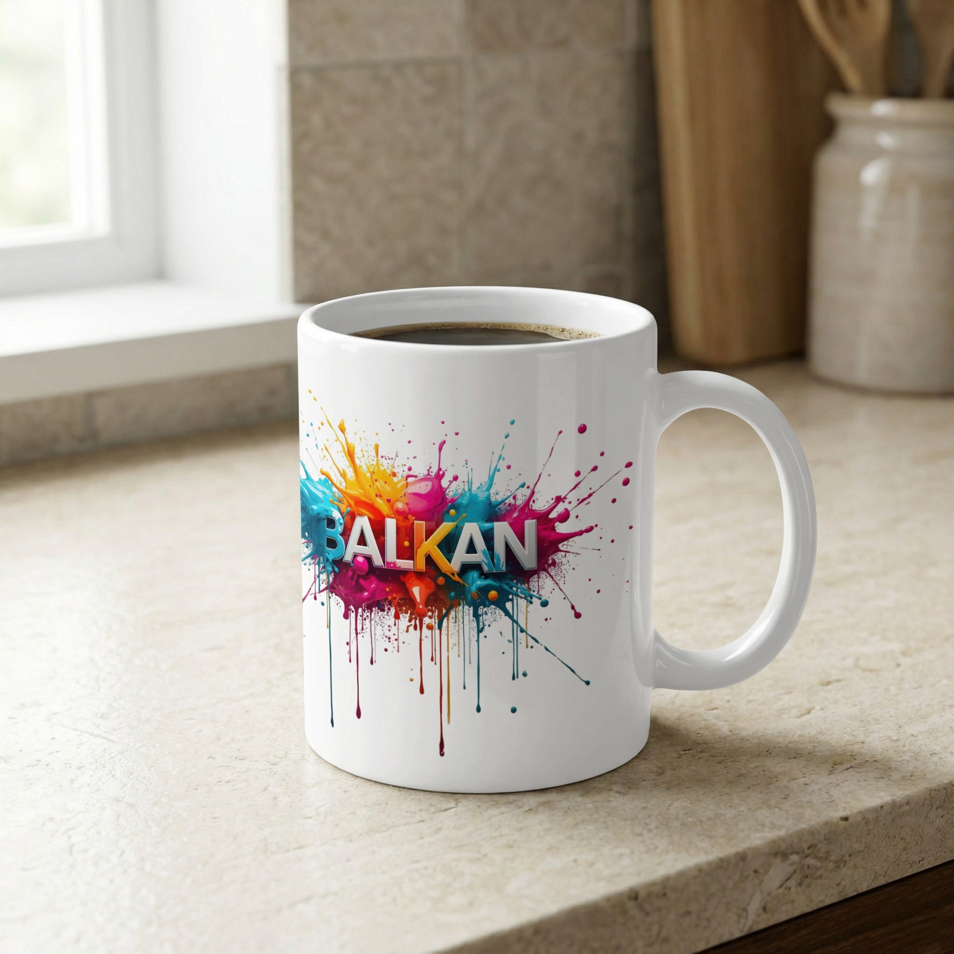 BALKAN vibrant splatter effect unique beverage product type