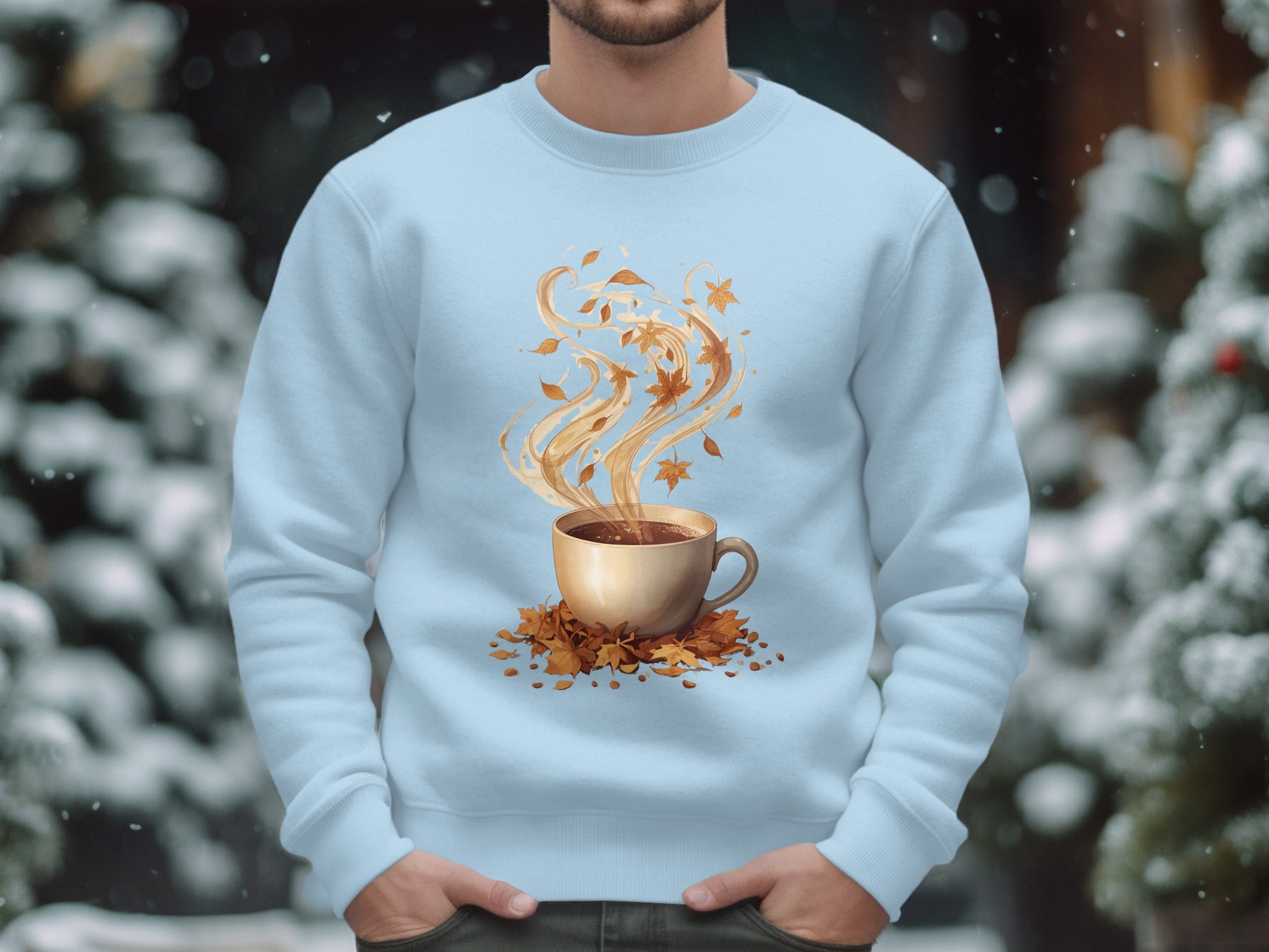 Cozy Winter Scene with Hot Cocoa Design product