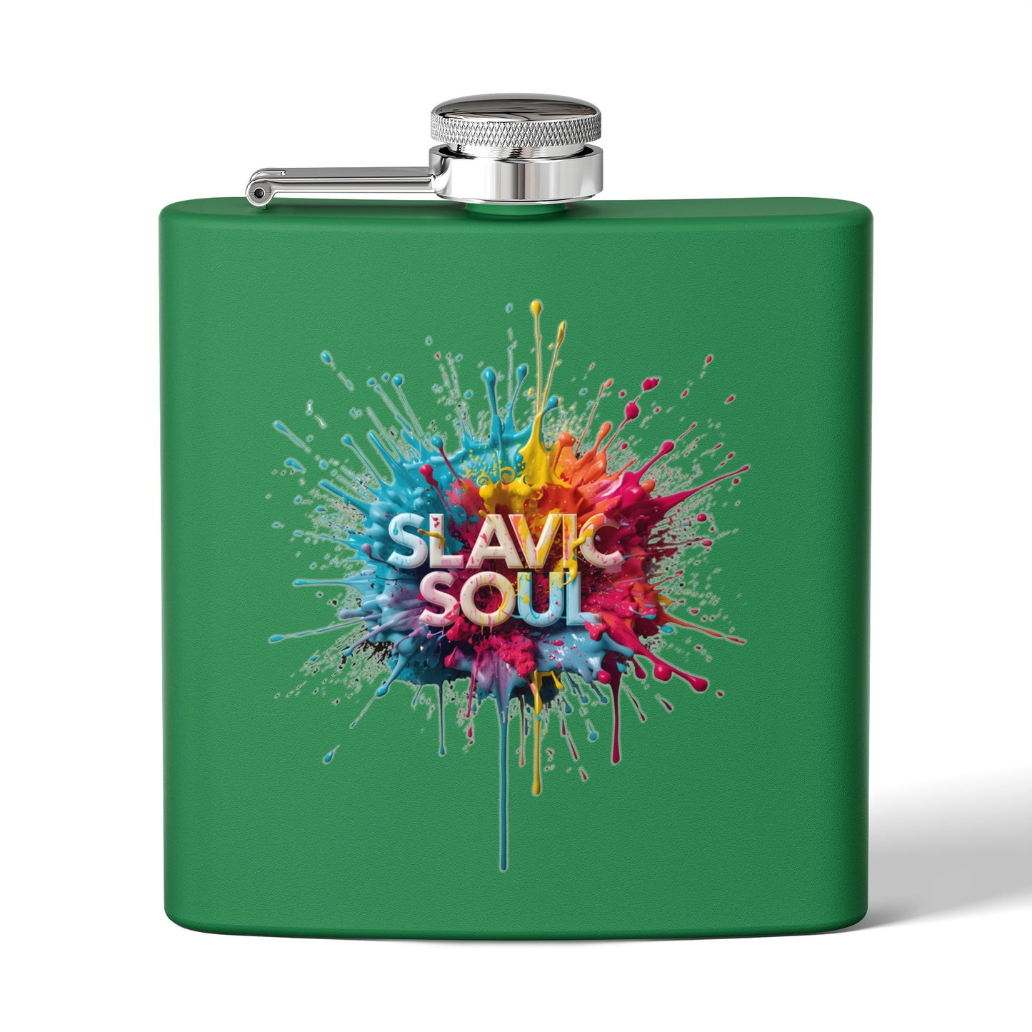 Green Flask Slavic Soul Paint Splatter Art product type