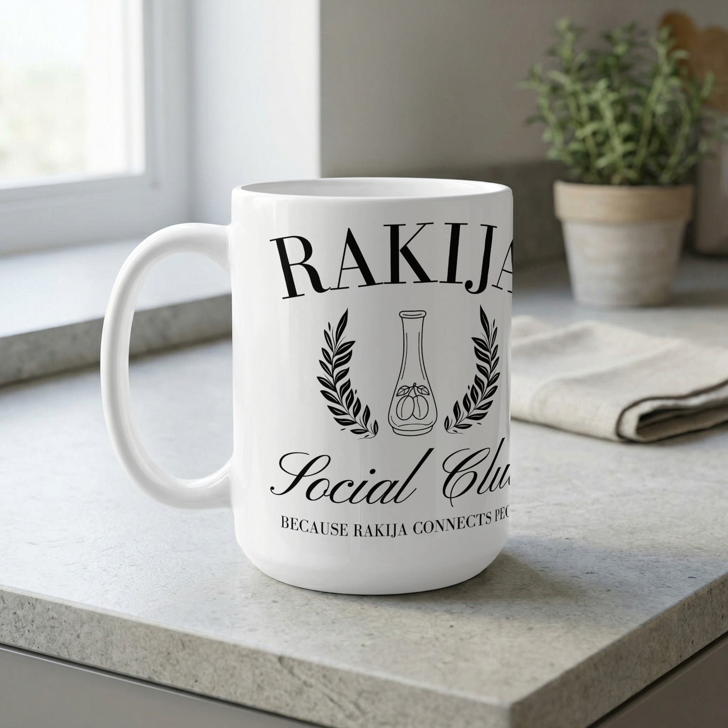 Rakija Social Club Because Rakija Connects People Mug