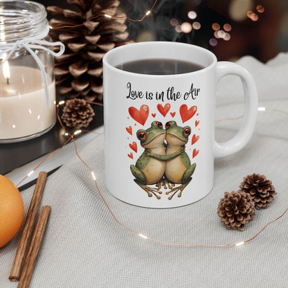 Love is in the Air Frog Design Coffee Mug Gift