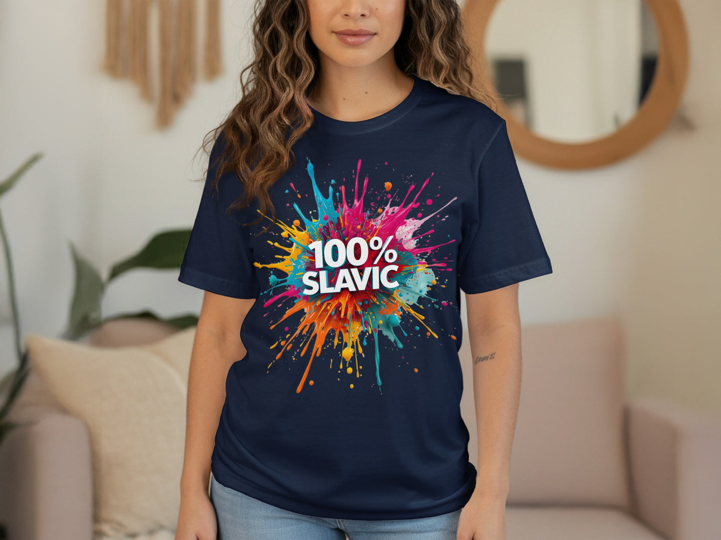 100% SLAVIC Colorful Splash Design Dark Blue product type