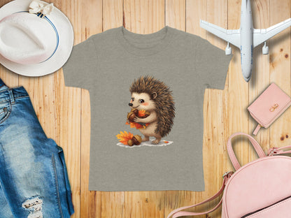 Cute Hedgehog Eating Acorn Autumn Themed T-shirt product