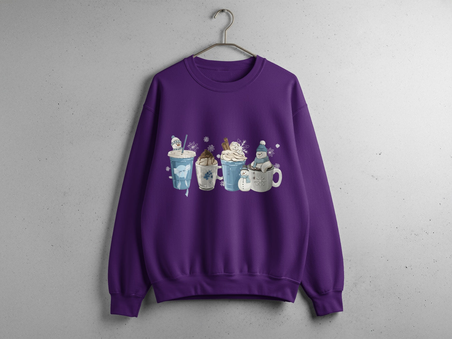 Cozy Winter Beverages Graphic Pullover Sweater