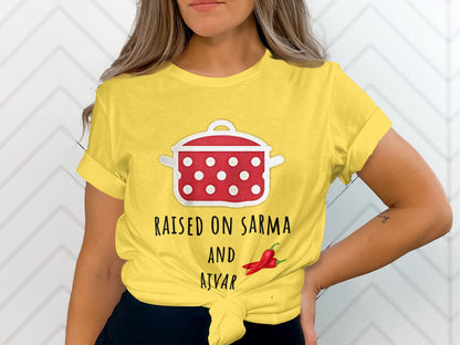 Raised on Sarma and Ajvar Graphic T-Shirt product type