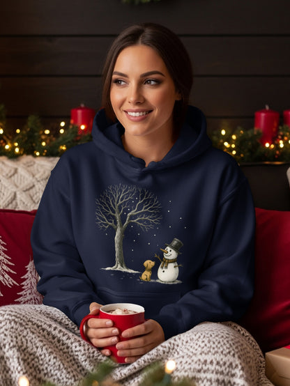Cozy Snowman and Dog Hoodie for Winter Season