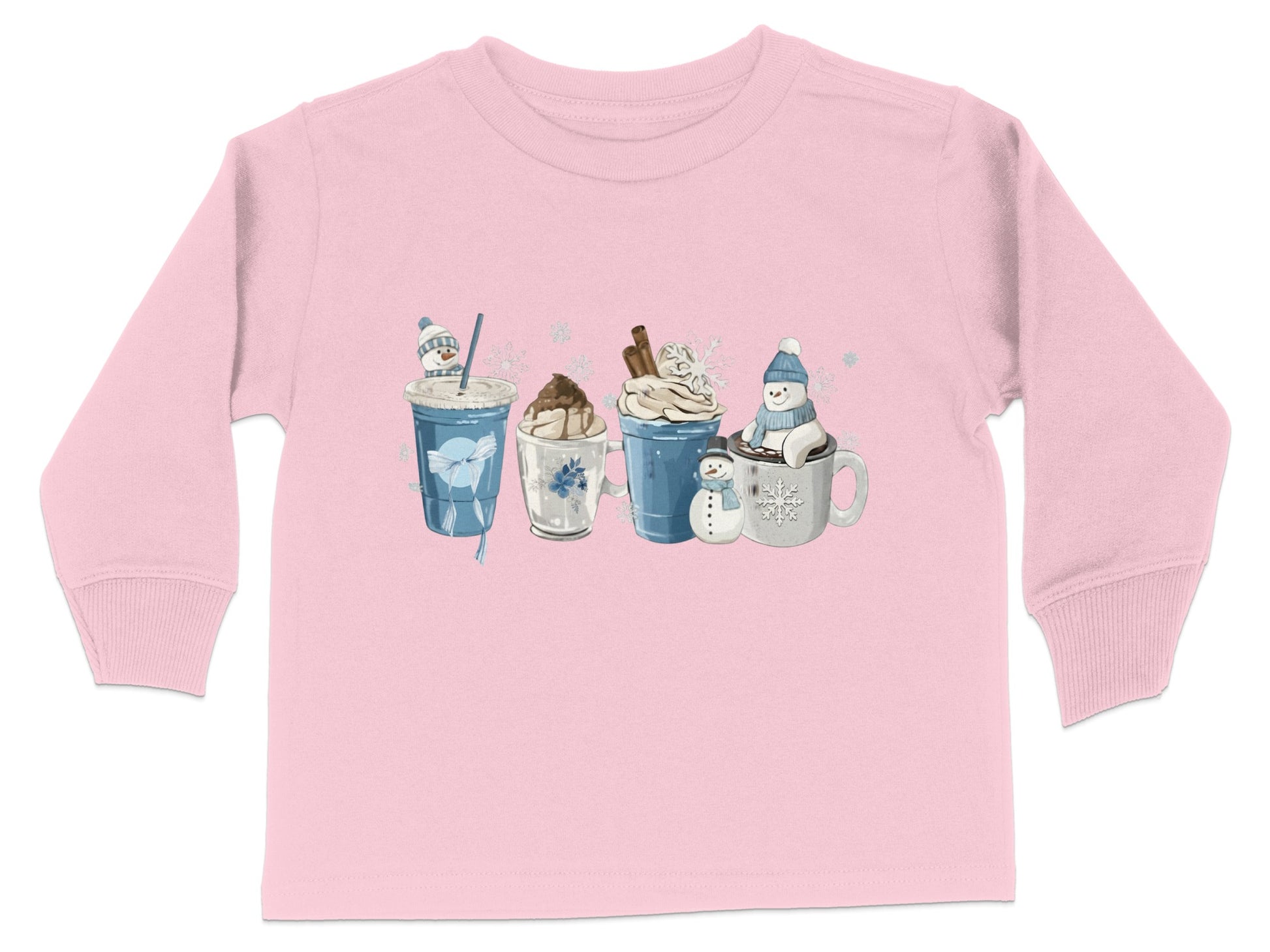 Cozy Winter Beverages Cute Kids Long Sleeve Shirt
