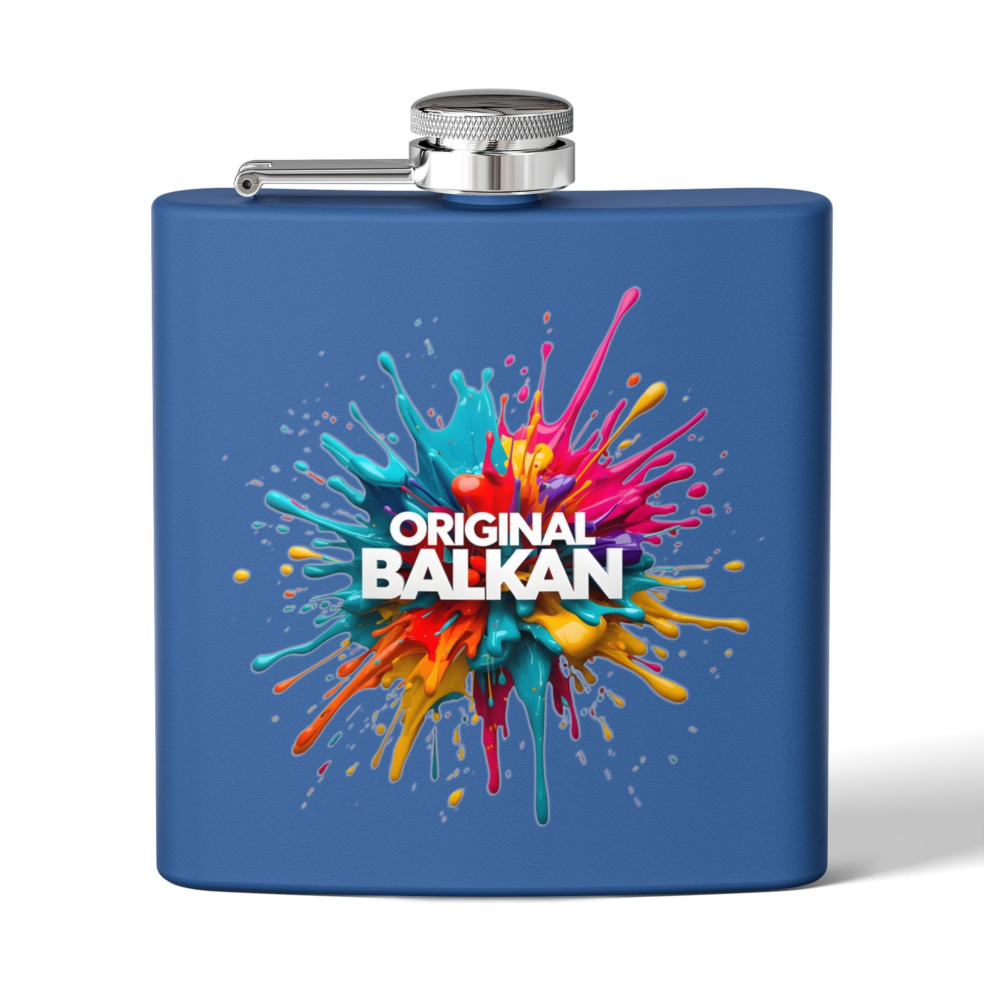 Blue Colorful Paint Splash Original Balkan flask product type