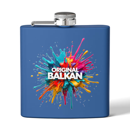 Blue Colorful Paint Splash Original Balkan flask product type