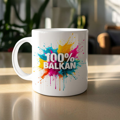 100% Balkan Colorful Splatter Design Mug product type