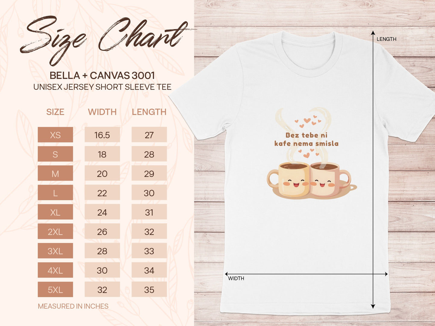 Cute Coffee Mug Design with Heartwarming Message Tee