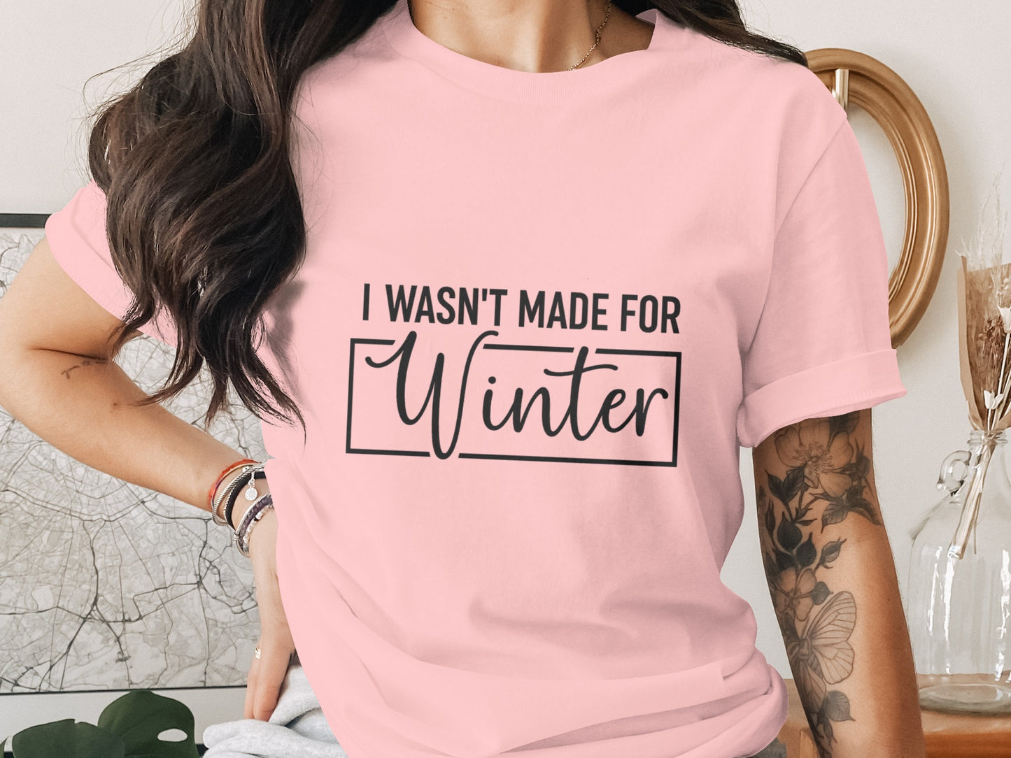 I Wasn't Made For Winter Printed Casual Shirt