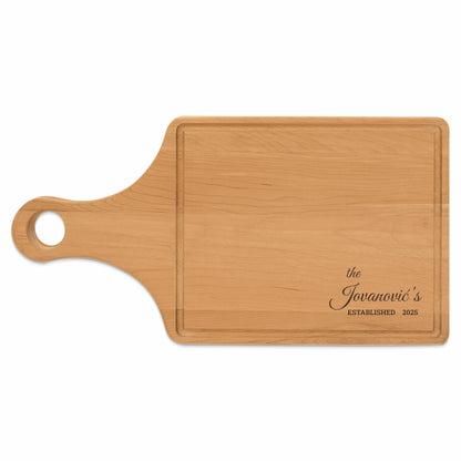 Personalized Cutting Board with Custom Family Name