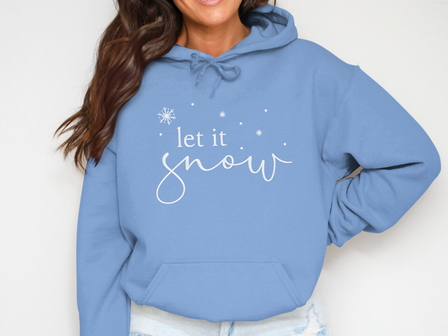 Let it Snow Graphic Hoodie for Winter Wear
