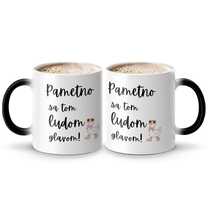 Pametno Sa Tom Ludom Glavom Fun Coffee Mug