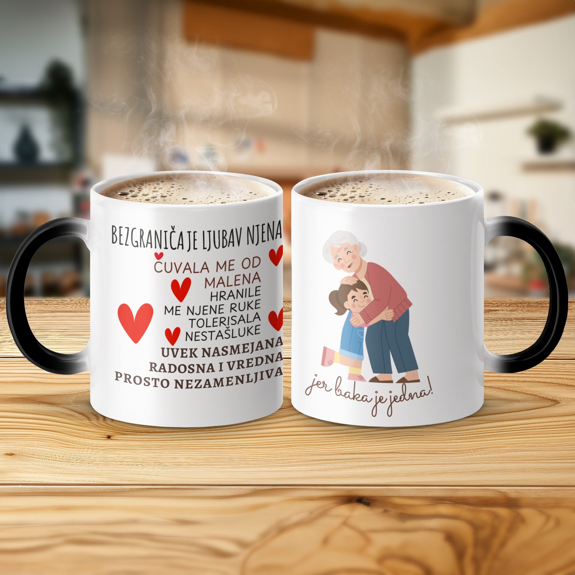 Heartwarming Grandma and Child Illustration Mug