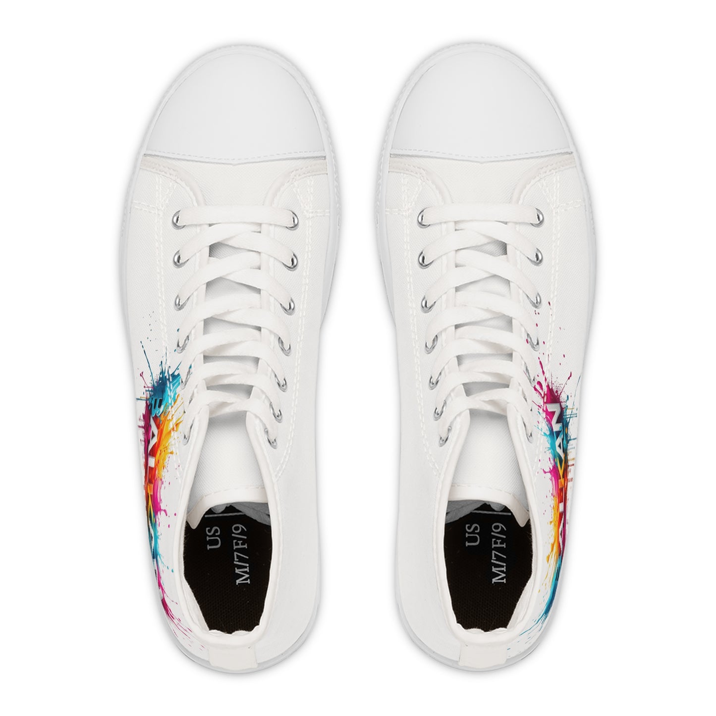 Women's High Top Sneakers —BALKAN Color Splash Paint Drip Design