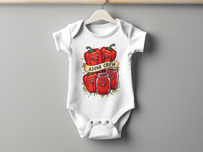 Ajvar Crew Cartoon Graphic Baby Onesie product