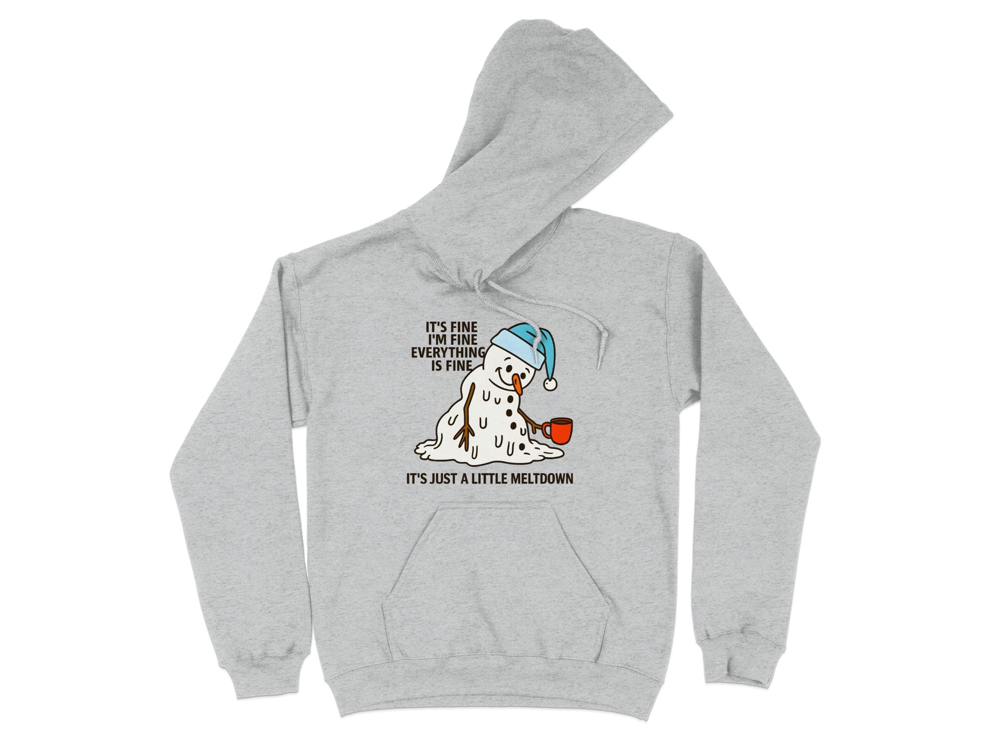 It's Fine Everything Is Fine Hoodie Illustration