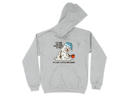 It's Fine Everything Is Fine Hoodie Illustration