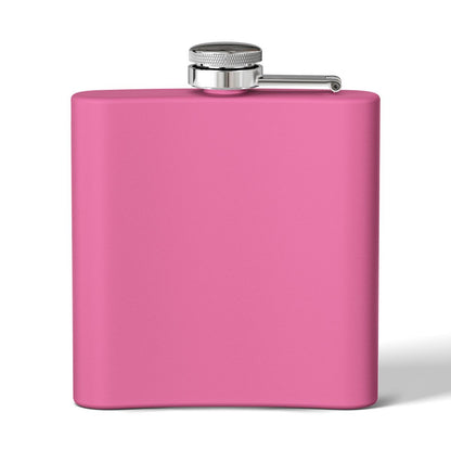 Stylish Pink Hip Flask for Beverages with Secure Cap
