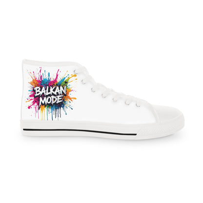 Vibrant Paint Splash High-Top Sneakers — BALKAN MODE Men's Canvas Shoes