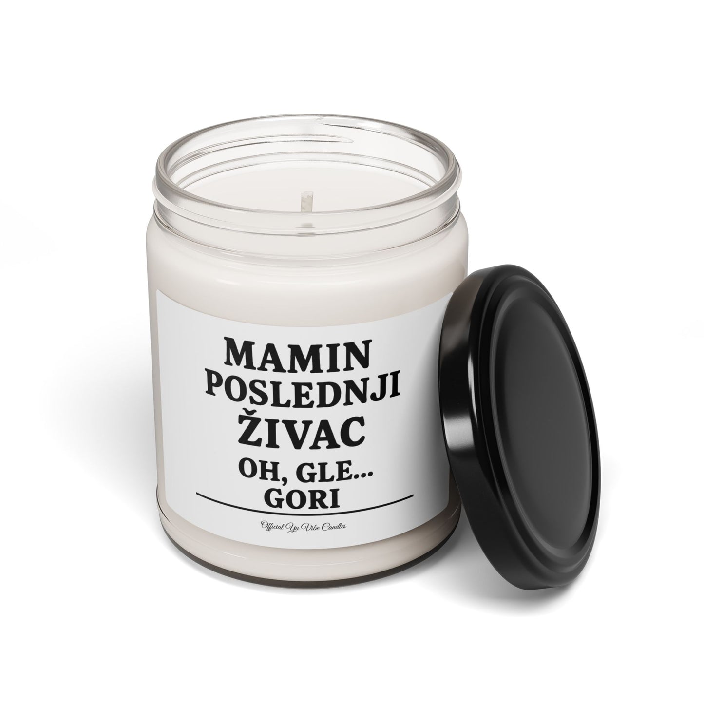 Soy Candle — "Mamin Poslednji Živac" (9oz) — Funny Serbian Gift for Mom