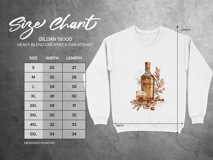 Whiskey Bottle and Glass Graphic Crewneck product type