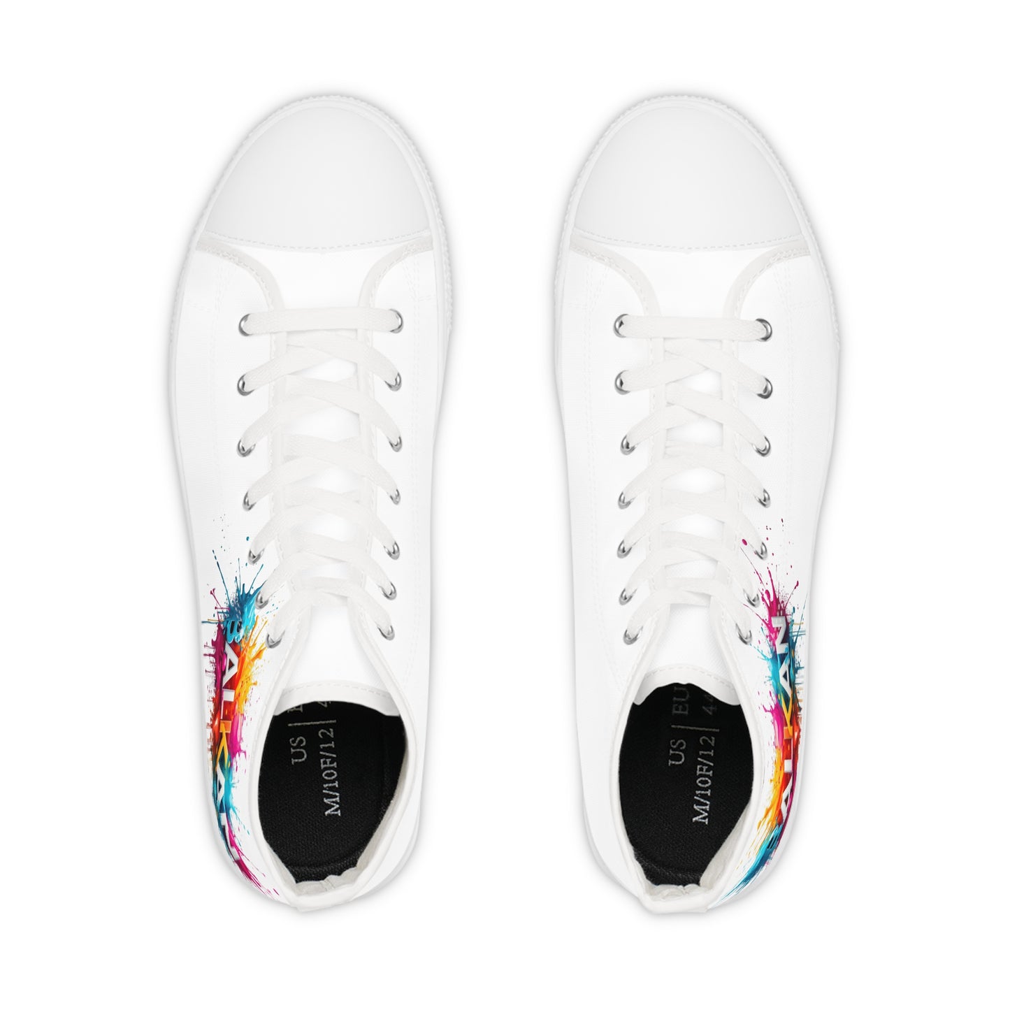 High Top Sneakers — Color Splash 'BALKAN' Graphic Men's Canvas Shoes