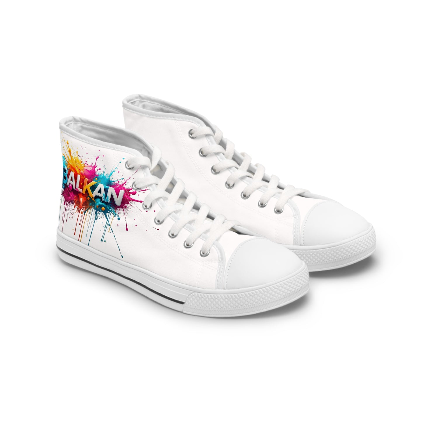 Women's High Top Sneakers —BALKAN Color Splash Paint Drip Design