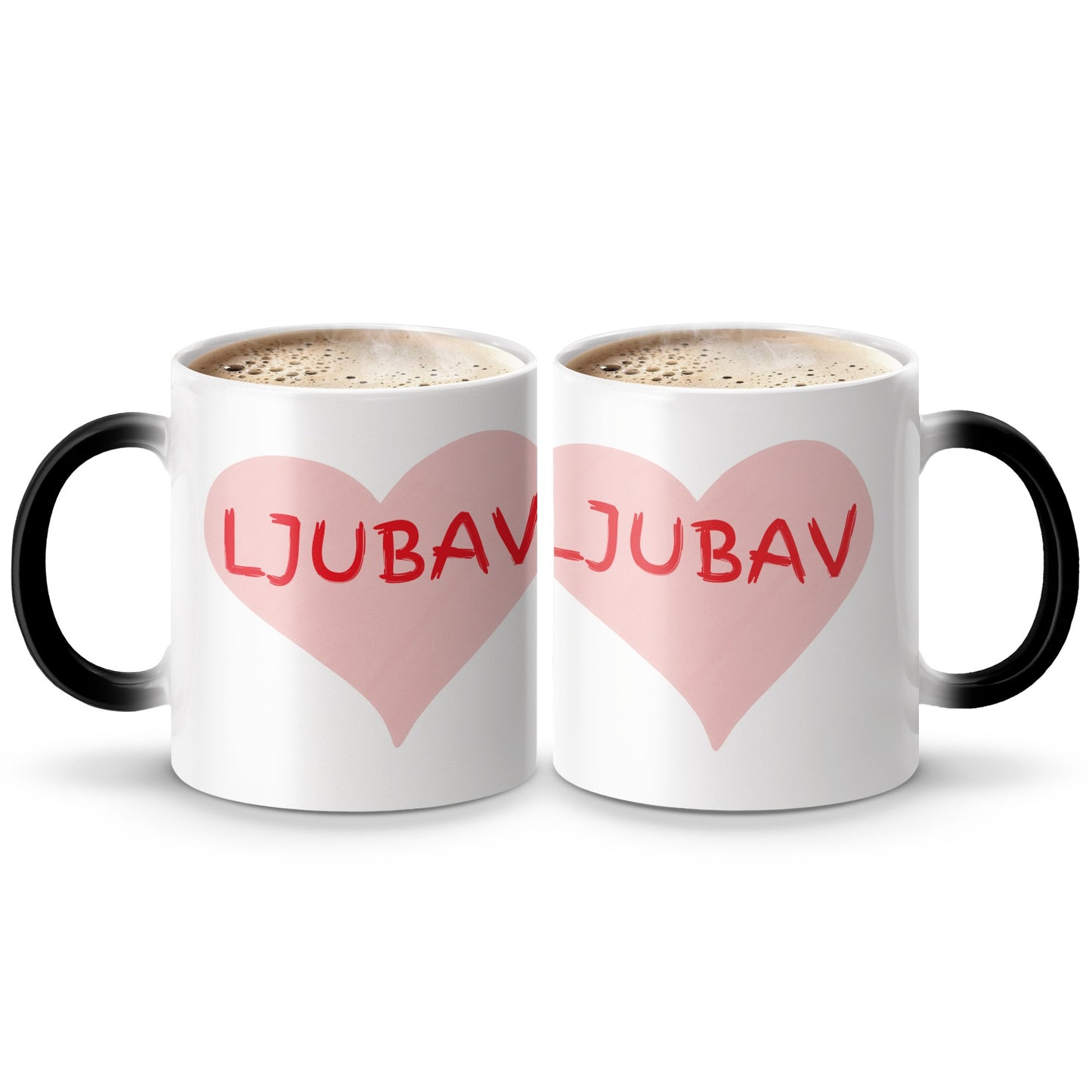 Ljubav Heart Design Speciality Coffee Mug Set
