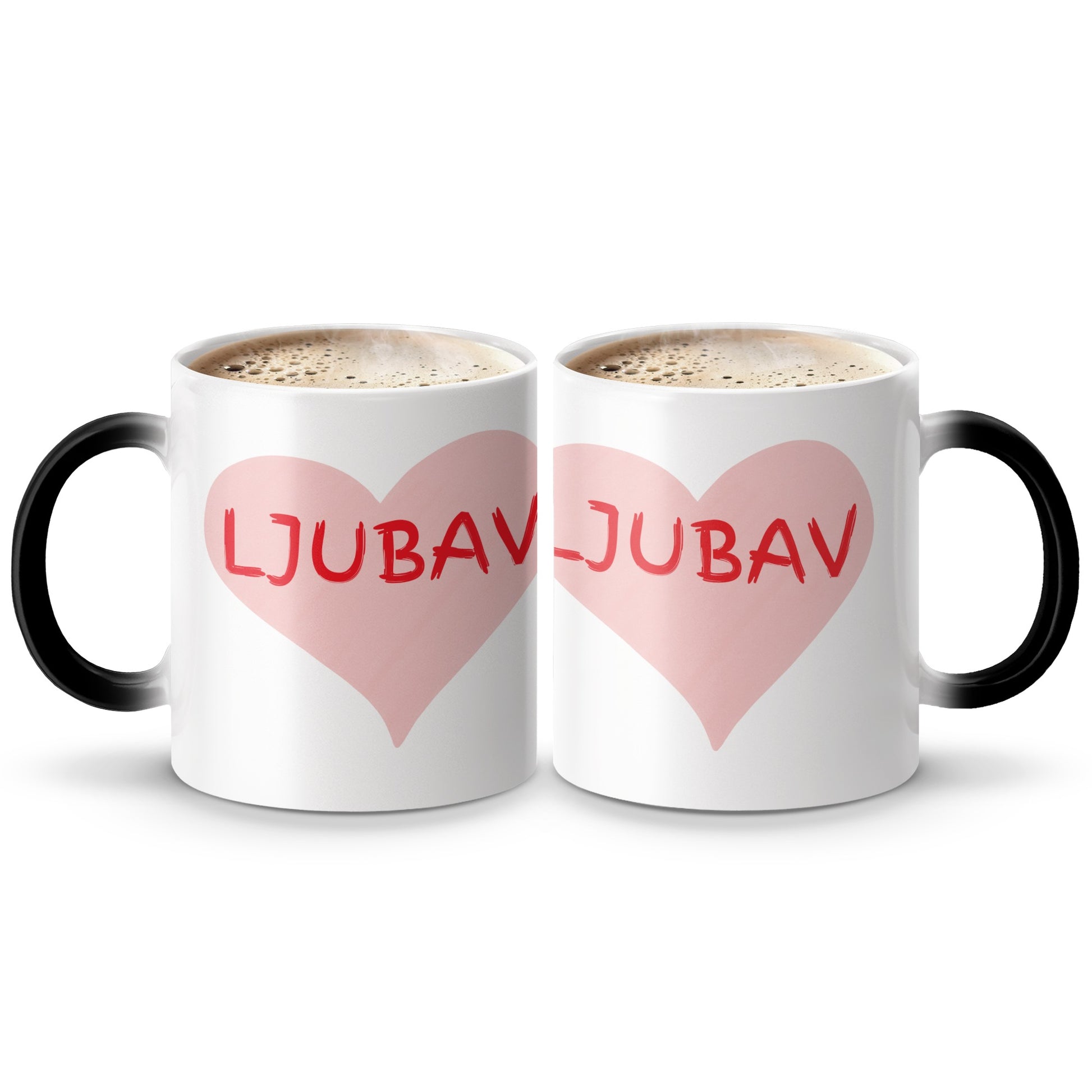 Ljubav Heart Design Speciality Coffee Mug Set