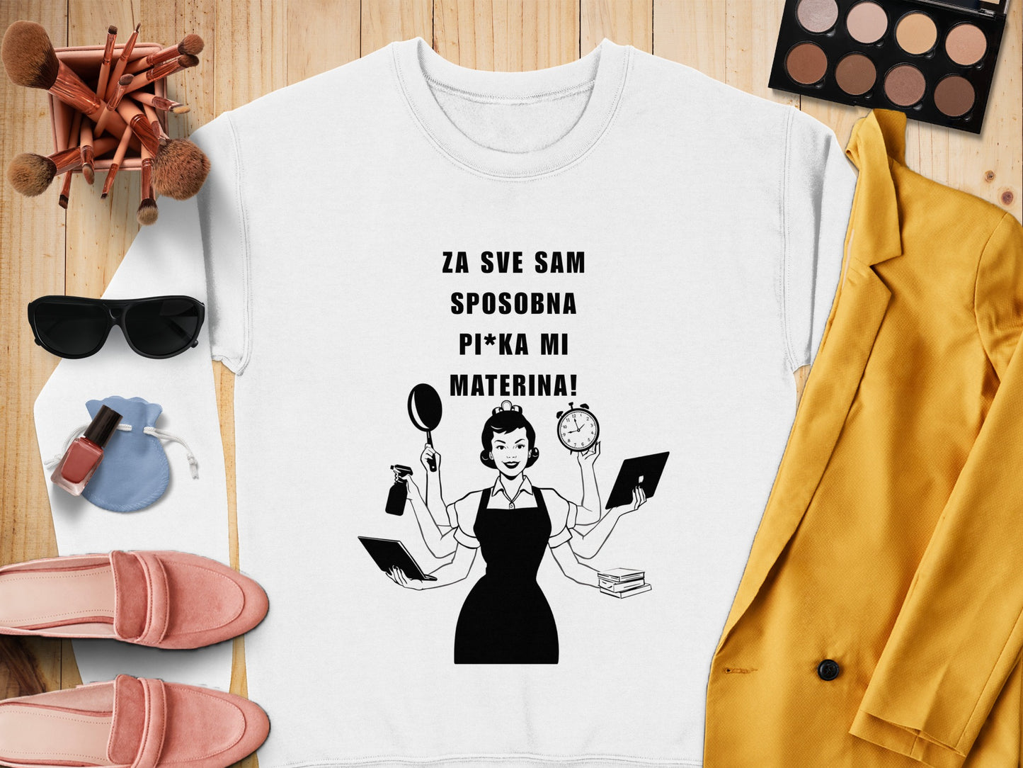 Vintage Retro Multi-Tasking Woman Graphic T-Shirt