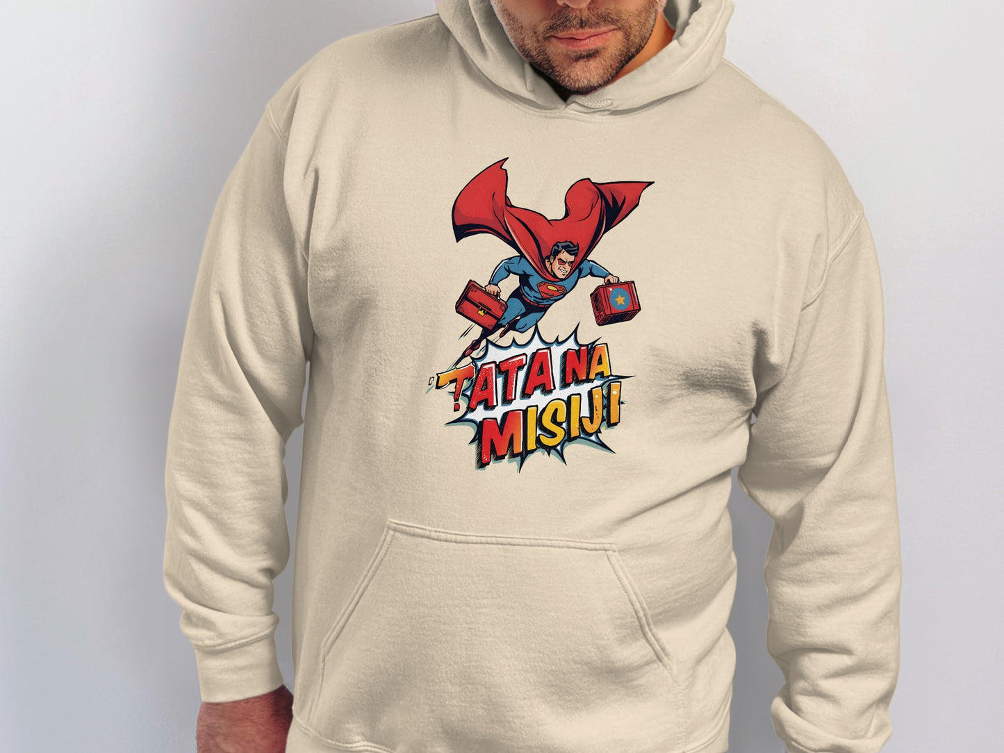 Superhero Design Tata Na Misiji Hooded Sweatshirt